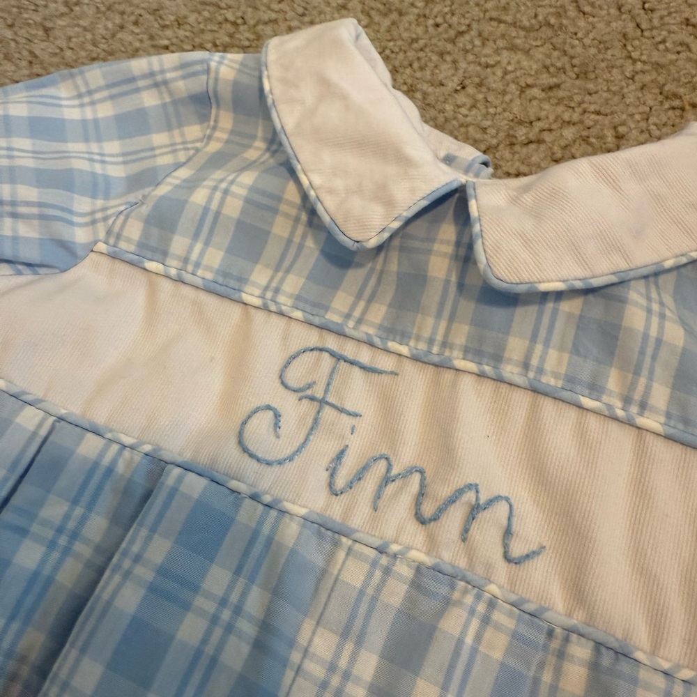 Smocked "Finn" Romper - Picture 2 of 3